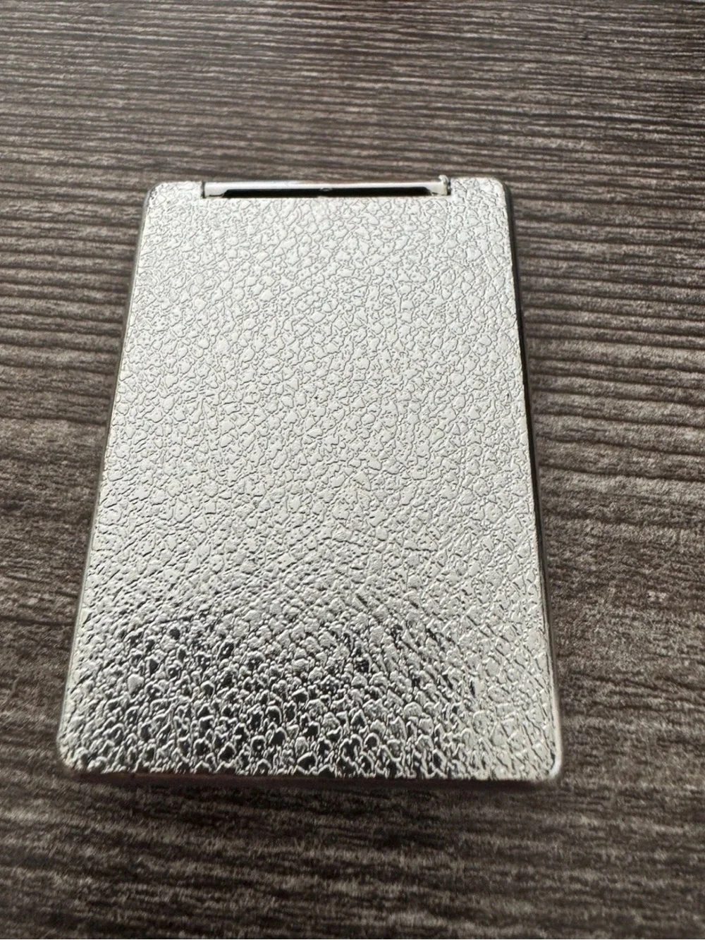 Silver Tone Eiffel Tower compact 2 sided mirror